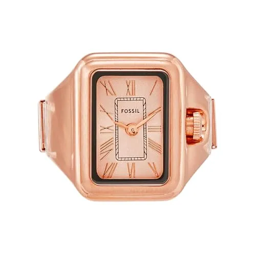 FOSSIL Watch ES5345 - Elegante Damenarmbanduhr - Armbanduhren für Damen mit 14 mm Gehäuse, roségoldenem Zifferblatt und wasserdicht bis 50 m – perfekt für stilbewusste Frauen, die auch beim Schwimmen nicht auf Eleganz verzichten möchten.