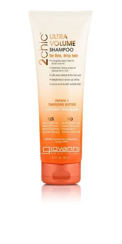 CHI Giovanni 2chic Ultra-Volume Shampoo 250ml - Haarshampoos für feines Haar, maximales Volumen und Glanz ohne Schädigung.