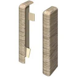 Egger Holzwerkstoffe Sockelleistenendstück Endstück, Braun, Eiche, Kunststoff, 2.2x5.9x2.2 cm, Teppiche & Böden, Bodenbeläge, Bodenzubehör, Sockelleisten