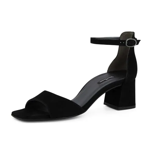 Paul Green Riemchensandale aus Leder in Schwarz, Größe 40 EU - Wanderschuhe für stilbewusste Wanderer, mit bequemem Blockabsatz und hochwertigem Leder für optimalen Tragekomfort.