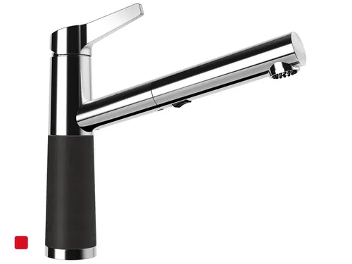 Schock SC-510 Onyx Hochdruckarmatur - Moderne Armatur mit Ausziehauslauf und umstellbarer Schlauchbrause, ideal für eine flexible Nutzung in der Küche.