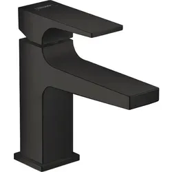 hansgrohe Metropol Waschtisch-Einhebelmischer 32500670 - Elegante Waschtischarmatur in mattschwarz mit Push-Open Ablaufgarnitur, ideal für Handwaschbecken und sorgt für hohen Komfort mit einstellbarer Temperaturbegrenzung.