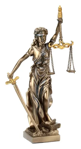 Figuren Shop GmbH Dekofigur Justitia - Gerechtigkeits-Göttin für stilvolle Dekoration - Dekofiguren für jedes Zuhause, aus hochwertigem Kunststein, detailreich und ideal als Geschenk oder zur Verschönerung Ihrer Räume.
