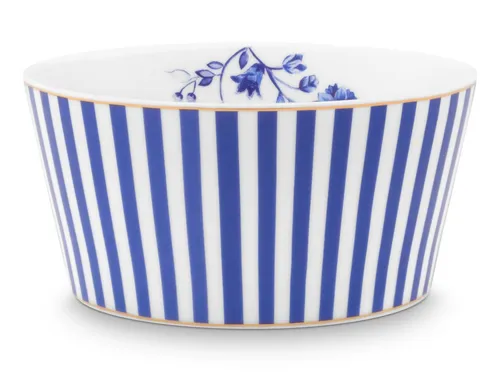 PiP Studio Schale Royal Stripes Bowl 12 cm, Porzellan, (Schüsseln & Schalen), Bowl Royal Stripes Blue 12cm