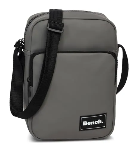 Bench. Umhängetasche grau - Stylische Umhängetasche aus 100% Polyurethan in Dark Grey, leicht und ideal für den Alltag mit einem Gewicht von nur 195 g.