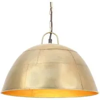 vidaXL Hängelampe Vintage im Industriestil – 25 W Messing rund 41 cm - Lampen im Industriestil – Einzigartiger Lampenschirm aus Eisen mit Messing-Finish, ideal für Wohnzimmer und Büros. E27-Fassung ermöglicht individuelle Lichtgestaltung.