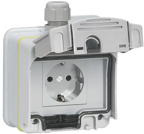 LEGRAND Green Up Steckdose - Schnellladesystem für Elektrofahrzeuge, 1-phasig, 8-16A, IP44, ideal für verkürzte Ladezeiten und höhere Sicherheit