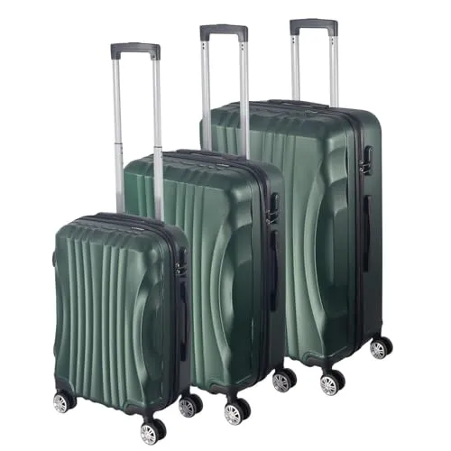Laroqx Hartschalenkoffer Set 3 Teilig, Grün