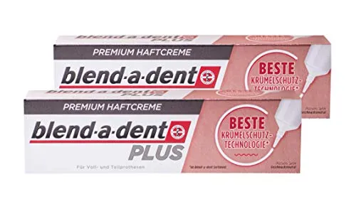 2x Blend a dent Plus Premium Haftcreme KRÜMELSCHUTZ 40g für Voll und Teilprothesen