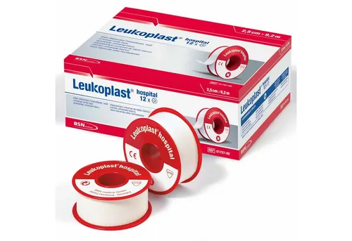 BSN medical Wundpflaster Leukoplast Hospital (12 St) - Pflaster für Krankenhausbedarf, besonders hautfreundlich und strapazierfähig, ideal für empfindliche Haut.
