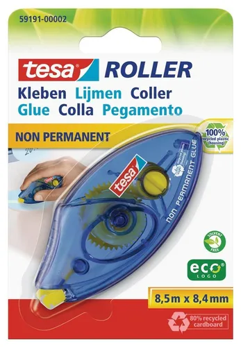tesa Kleberoller wieder ablösbares Klebeband Einweg 8,5 m x 8,4 mm