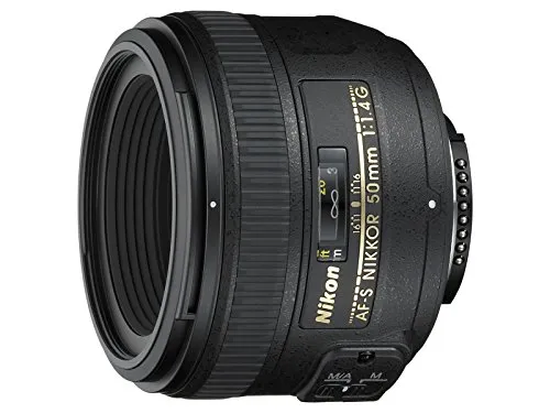 Nikon AF-S Nikkor 50 mm f/1,4 G Objektiv - Objektiv für Spiegelreflexkameras mit großer Blende f/1.4 für beeindruckende Low-Light-Fotografie und kreative Unschärfeeffekte. Ideal für Porträts und vielseitige Anwendungen.
