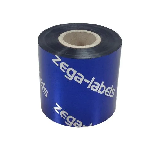 zega-labels Thermotransfer Farbband 60 mm x 300 m - zega blue (Wachs Premium) - Farbseite AUSSEN - Ribbon für Zebra ZT-Serie/ZM400/ZD420T/ZD421T/ZD230T - 1 Zoll Kern Ø 25 mm - für Papieretiketten