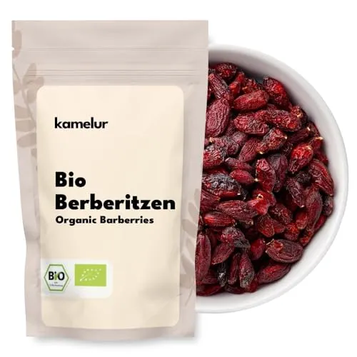Kamelur BIO Berberitzen getrocknet (1kg) Berberitzen BIO in Rohkost-Qualität ohne Zusätze