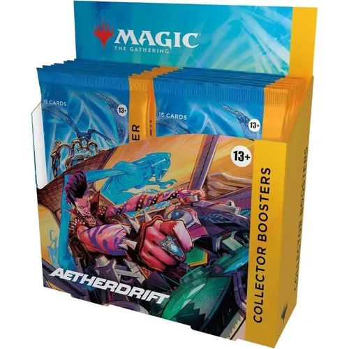 Wizards Of The Coast Collector Booster Display Magic The Gathering Ätherdrift - Sammelkarten für Magic: The Gathering mit 12 Booster-Packs, voller seltener und exklusiver Karten, darunter Foil- und spezielle Kartendrucke. Perfekt für Sammler und Spieler!