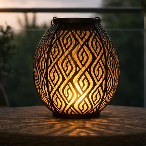 Solarleuchte Stecklampe für Terrasse – wetterfest & elegant - Elegante Gartenleuchte mit Solar-Akku, IP44, warmweißem Licht und orientalischem Design. Ideal für stimmungsvolle Beleuchtung im Außenbereich.