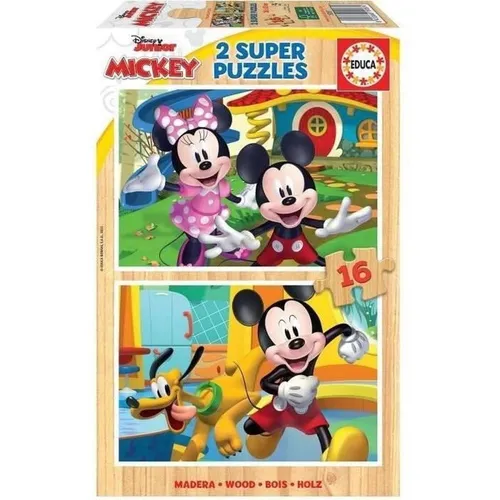 Educa-Hout 2X16 Mickey & Minnie