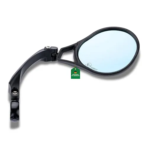 CONTEC E-View Speed Fahrrad-Rückspiegel für E-Bike - Fahrradspiegel mit blendfreier Dazz-Linse, ideal für S-Pedelecs bis 45 km/h, bietet optimalen Blickwinkel und Sicherheit im Verkehr.