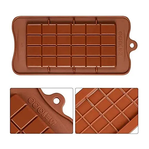 Selecto Bake Break Apart Schokoladenformen aus Silikon, Süßigkeitenformen, antihaftbeschichtet, wiederverwendbar, DIY-Backformen, Süßigkeiten, Protein und Energieriegel-Formen, 1 Stück