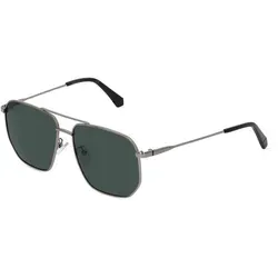 Polaroid PLD 4141/G/S/X Herren-Sonnenbrille - Sportbrillen mit stilvollem grauem Vollrand-Metall-Gestell und grünen Gläsern für optimalen UV-Schutz und einen coolen Look.