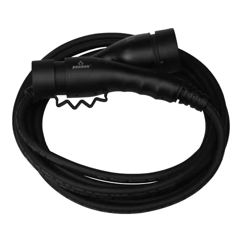 Ladekabel Typ 2 EU 230V 32A 7.2kW 5 Meter - Wallboxen - Hochwertiges 1-phasiges Ladekabel mit IP55 Schutz, ideal für sicheres Laden Ihres Elektroautos, auch bei widrigen Wetterbedingungen.