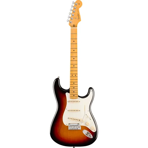 Fender Ultra Luxe 50s Strat MN 3TSB E-Gitarre - ST-Gitarren; Hochwertige Stratocaster mit 22 Edelstahlbünden, 3x Pure Vintage '57 Single-Coil Tonabnehmer und Deluxe Hardshell Case für optimale Klangqualität und Schutz.