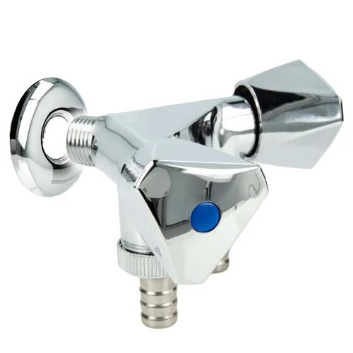 tecuro Doppel-Geräteventil mit 3 Abgängen - Bad- & Duscharmaturen: Flexibles Doppel-Geräteventil für Wasch- und Spülmaschinenanschlüsse, inklusive Dichtband und Schlauchtüllen, ideal für eine einfache und sichere Installation.