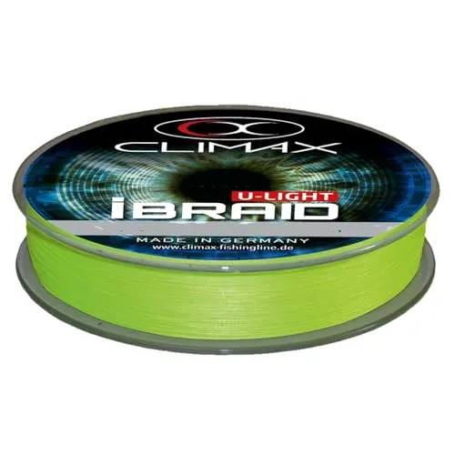 Climax iBraid U-Light Chartreuse 135m ultradünne geflochtene Angelschnur, Durchmesser pro mm:0.04, Länge m:135