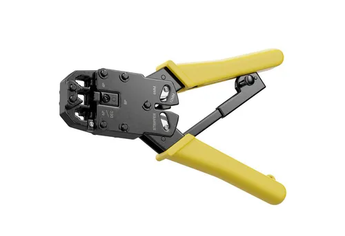 deleyCON deleyCON Crimpzange für Modularstecker Westernstecker für RJ11 RJ12 Netzwerk-Adapter