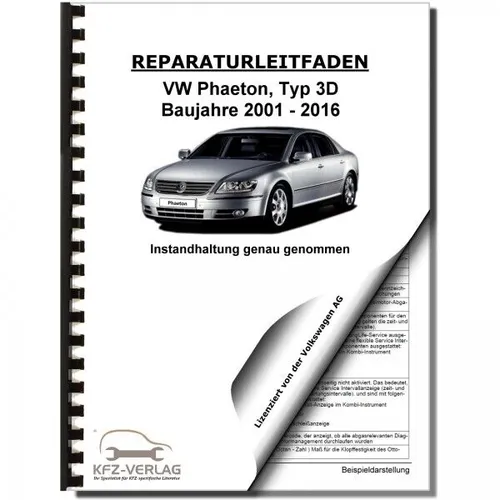 Produktbild VW Phaeton, Typ 3D (01>) Inspektion, Wartung, Pflege - Reparaturanleitung