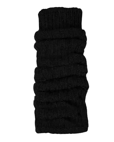 HomeOfSocks Alpaka Stulpen Damen One Size Schwarz Grobstrick weich formstabil