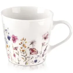 Porzellantasse Mit Blumenmuster, 430 Ml