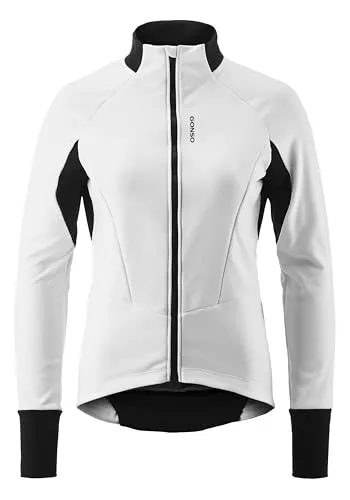 Gonso Road Jacket Softshell 2 W white (M10600) 40 - Damen Radjacke - Gonso Radbekleidung, winddicht und atmungsaktiv für optimalen Komfort beim Radfahren.