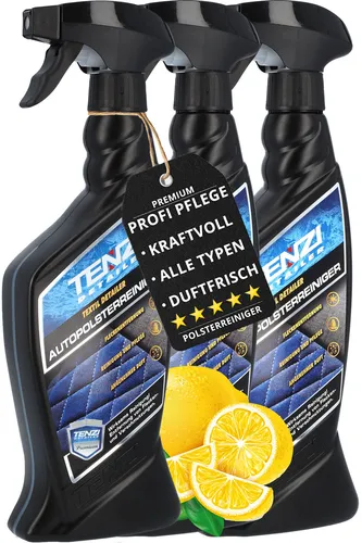 TENZI Autopolsterreiniger 600 mL - Autopflege & Motorradpflege, effektiver Polsterreiniger mit angenehmem Duft, entfernt mühelos Flecken und Schmutz aus Autopolstern und Teppichen.