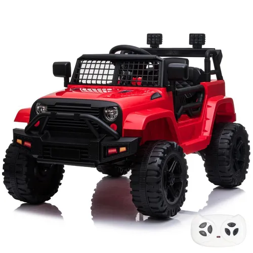 VROOOMY Trail Blazer Elektro-Kinderfahrzeug – Kinder-Jeep mit MP3-Player & Fernbedienung – Rot