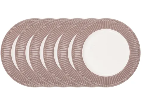 Produktbild Greengate Teller-Set Alice Speiseteller hazelnut brown 26,5 cm Set6, Steinzeug