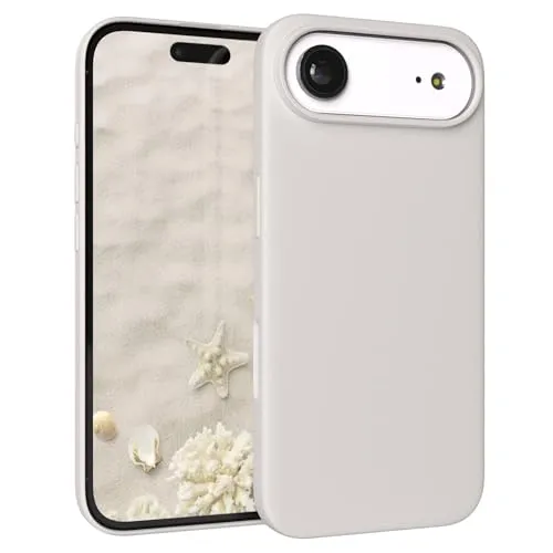EAZY CASE Premium Silikon Hülle für iPhone Air - Handyhülle, Stoßfest, Schutzhülle mit Kameraschutz, Kratzfester weicher Mikrofaser-Innenfutter, Slim Liquid Silikon Cover Case Bumper - Taupe Beige