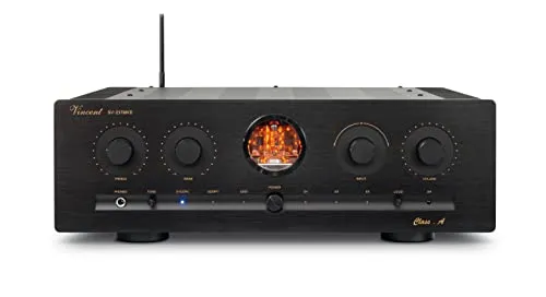 Vincent SV-237 MKII HiFi Hybridverstärker - Hifi-Verstärker mit warmem Röhren-Sound, Bluetooth 5.0 für kabelloses Streaming und vielfältigen Anschlussmöglichkeiten für alle Geräte.