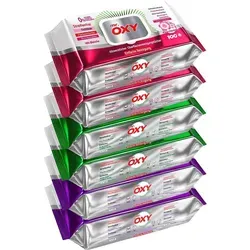 Mr. OXY Allzwecktücher 6er Pack – Kirschblüte, Lavendel & Frischeduft - Vielseitige Allzwecktücher für streifenfreie Reinigung ohne Nachspülen. Enthält 100 feuchte Tücher pro Duftvariante – ideal für Küche, Bad und Büro. Praktische Verpackung hält die Tücher lange feucht.