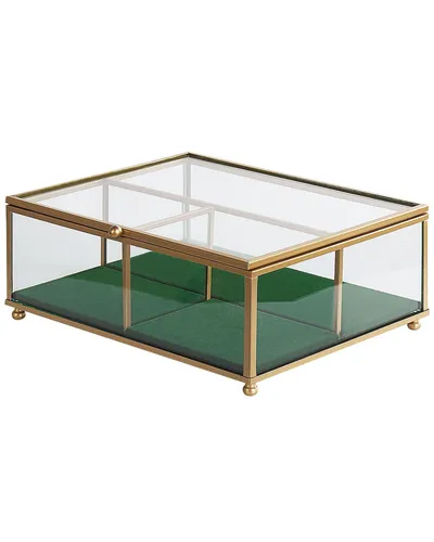 Schmuckkästchen Saintes – Goldene Glas Schmuckschatulle in gold von Beliani