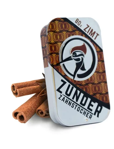 ZUNDER Zahnstocher – 80 Stück, Zimt, für Zahnreinigung & Gewohnheiten