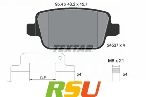 TEXTAR Bremsbelagsatz 2453701, Hinten