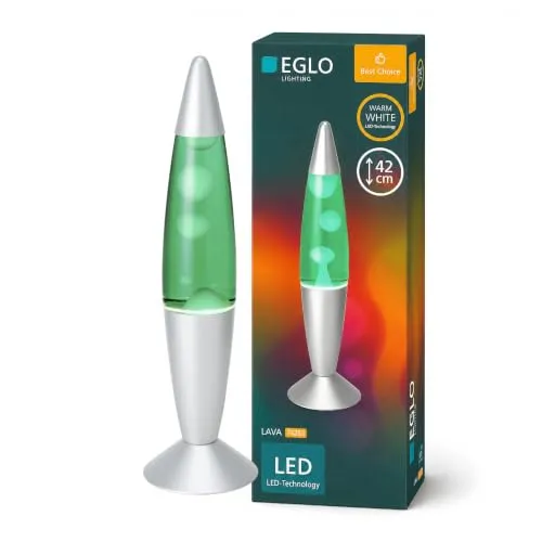 Eglo Tischleuchte Lava Silber Grün Ø 10,8 cm in grün von EGLO