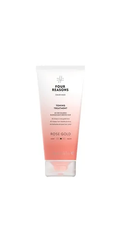 Four Reasons Color Mask Toning Treatment Rose Gold 200ml - Haarfarbe, pflegende Tönung mit intensiver Feuchtigkeit für strahlendes, roségoldenes Haar.