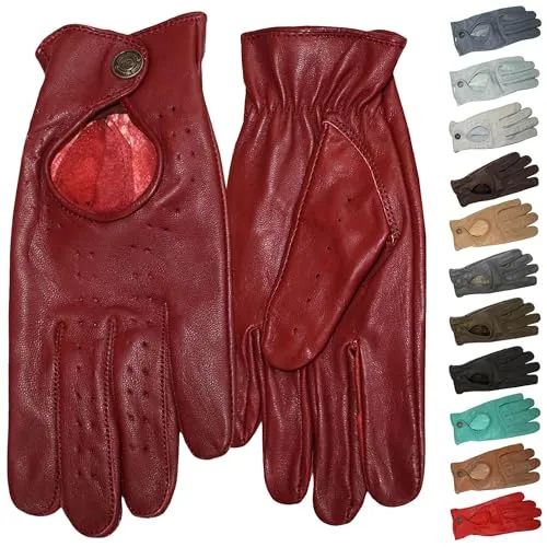 German Wear Unisex Autofahrer-Handschuhe aus Leder
