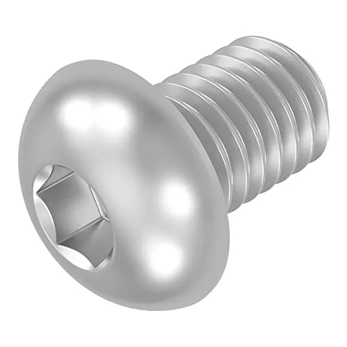SECCARO Flachkopfschraube M5 x 8 mm, Edelstahl V2A VA A2, ISO 7380, Innensechskant, 20 Stück