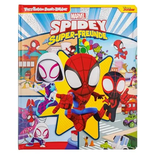 Marvel Spidey und seine Super-Freunde - Verrückte Such-Bilder, groß - Wimmelbuch - Pappbilderbuch mit wattiertem Umschlag