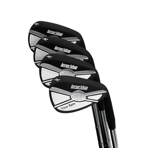Longridge Tour Spin 64 Grad Golfkeil, Schwarz