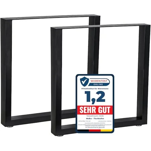 Melko 2X Tischkufen aus Vierkantprofilen 80x40 mm von Melko