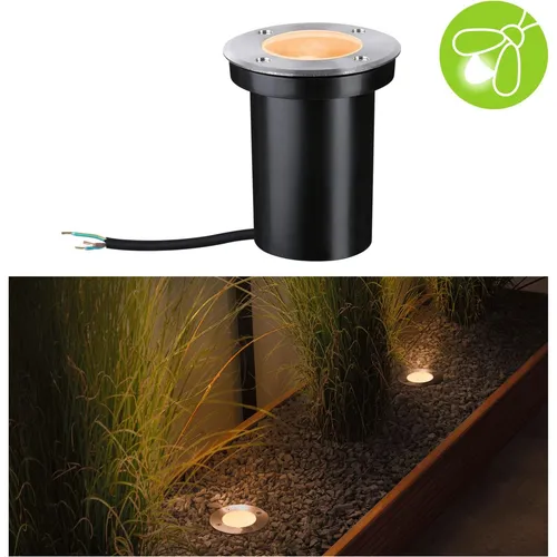 Paulmann Floor 2200K Bodeneinbauleuchte GU10 LED 4.3W Schwarz - Lampen für begehbare Außenbereiche, bis 500 Kilo belastbar. Insektenfreundliches Licht bei 2.200 K für eine angenehme Stimmung rund ums Haus.